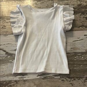 WHIT White Ruffle Sleeve Kids Top